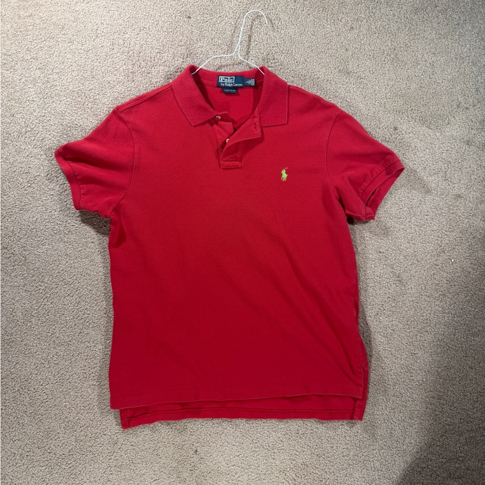 Polo Ralph Lauren Custom Fit Red Polo shirt size L
